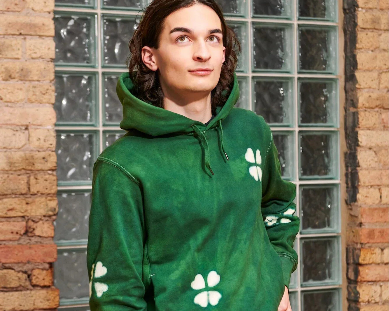 Four Leaf Clover Hearts Hoodie