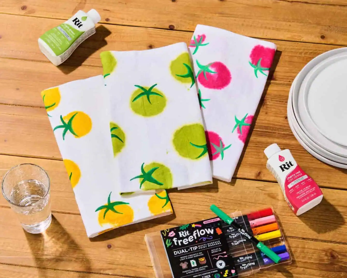 Stamped Tomato Napkins