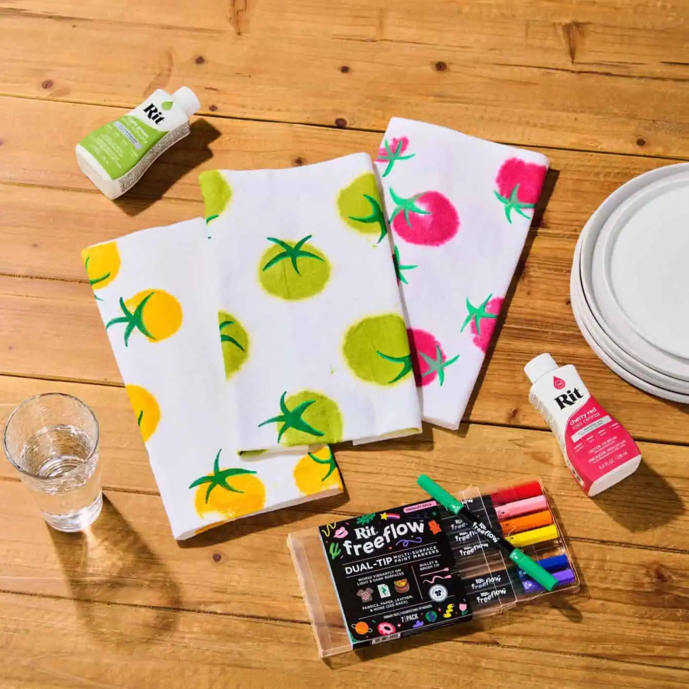 Stamped Tomato Napkins
