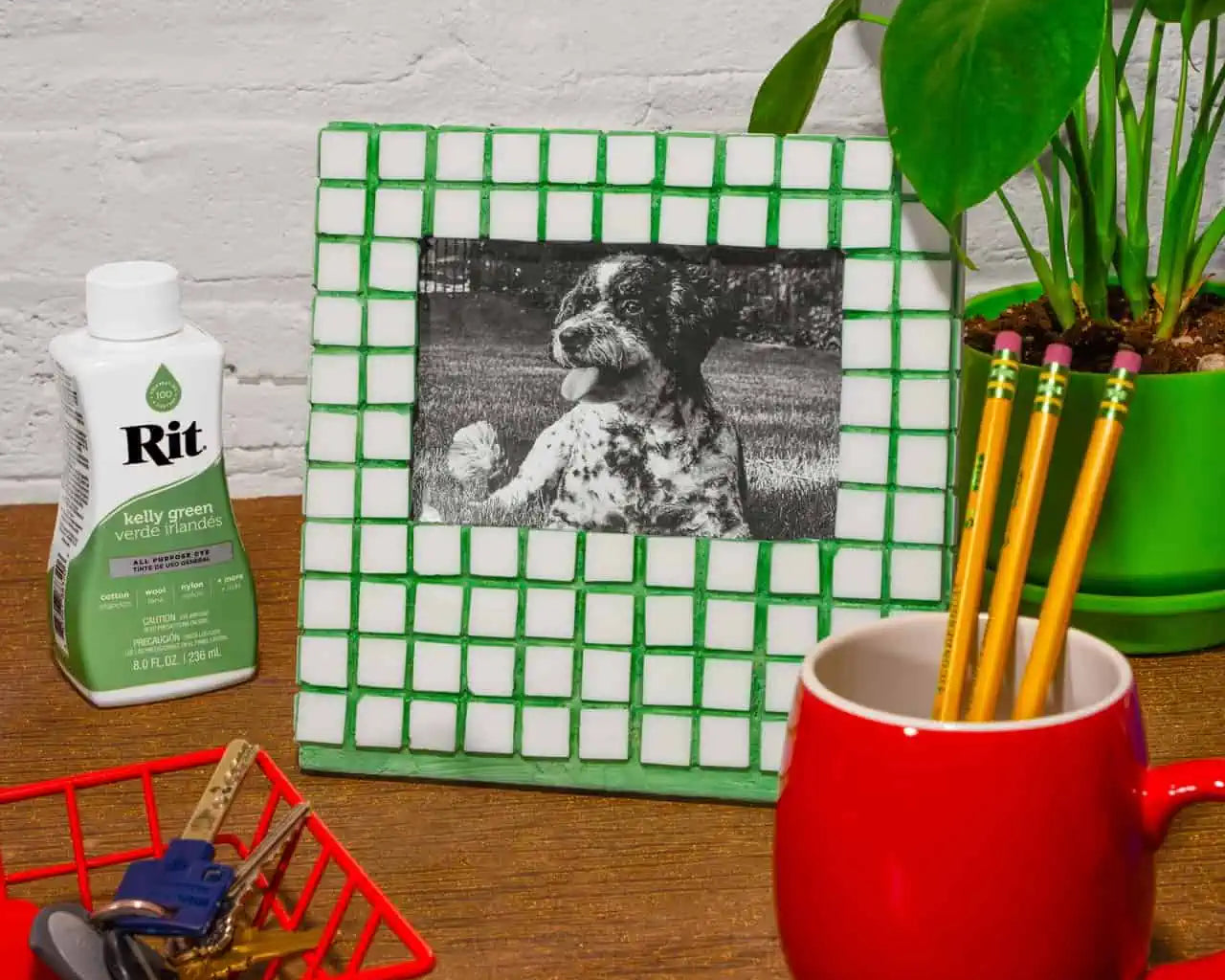 Green Grout Tiled Picture Frame