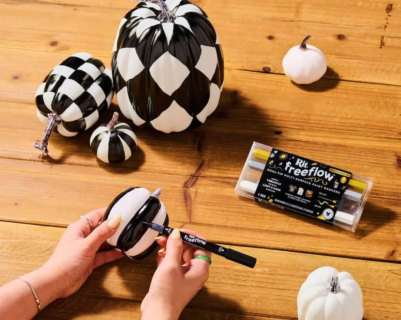 Painted Patterned Pumpkins