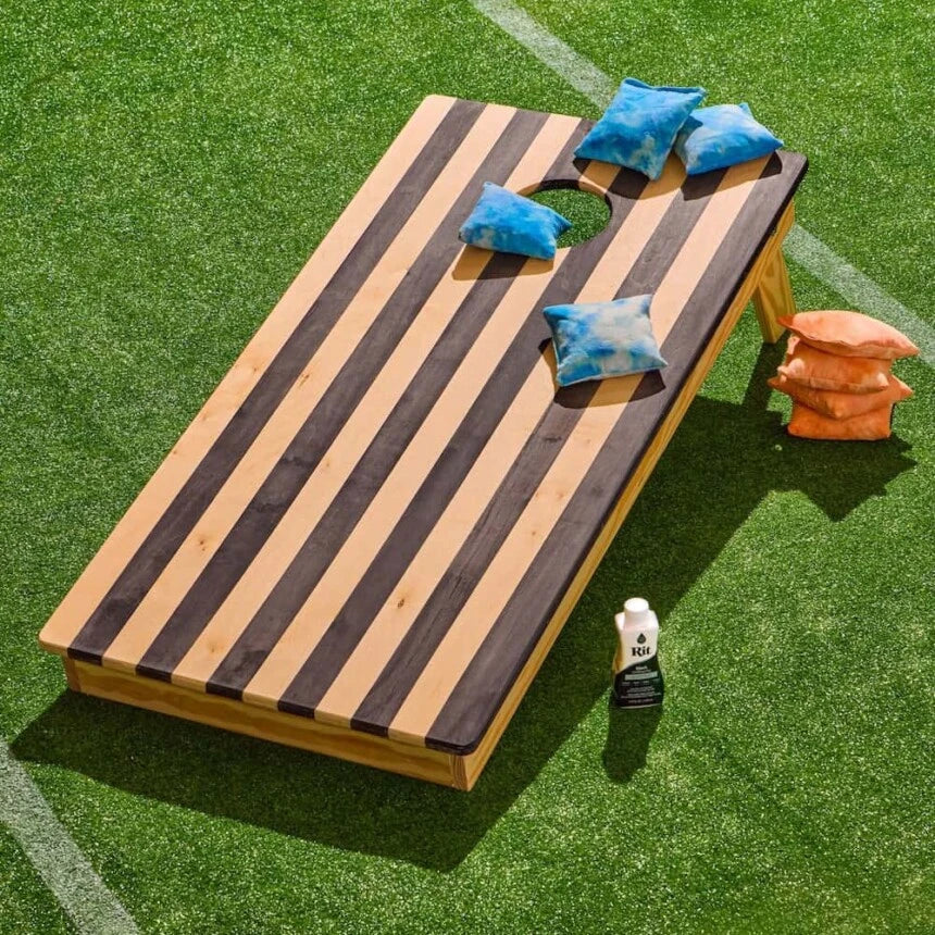 Dye Stained Cornhole Board