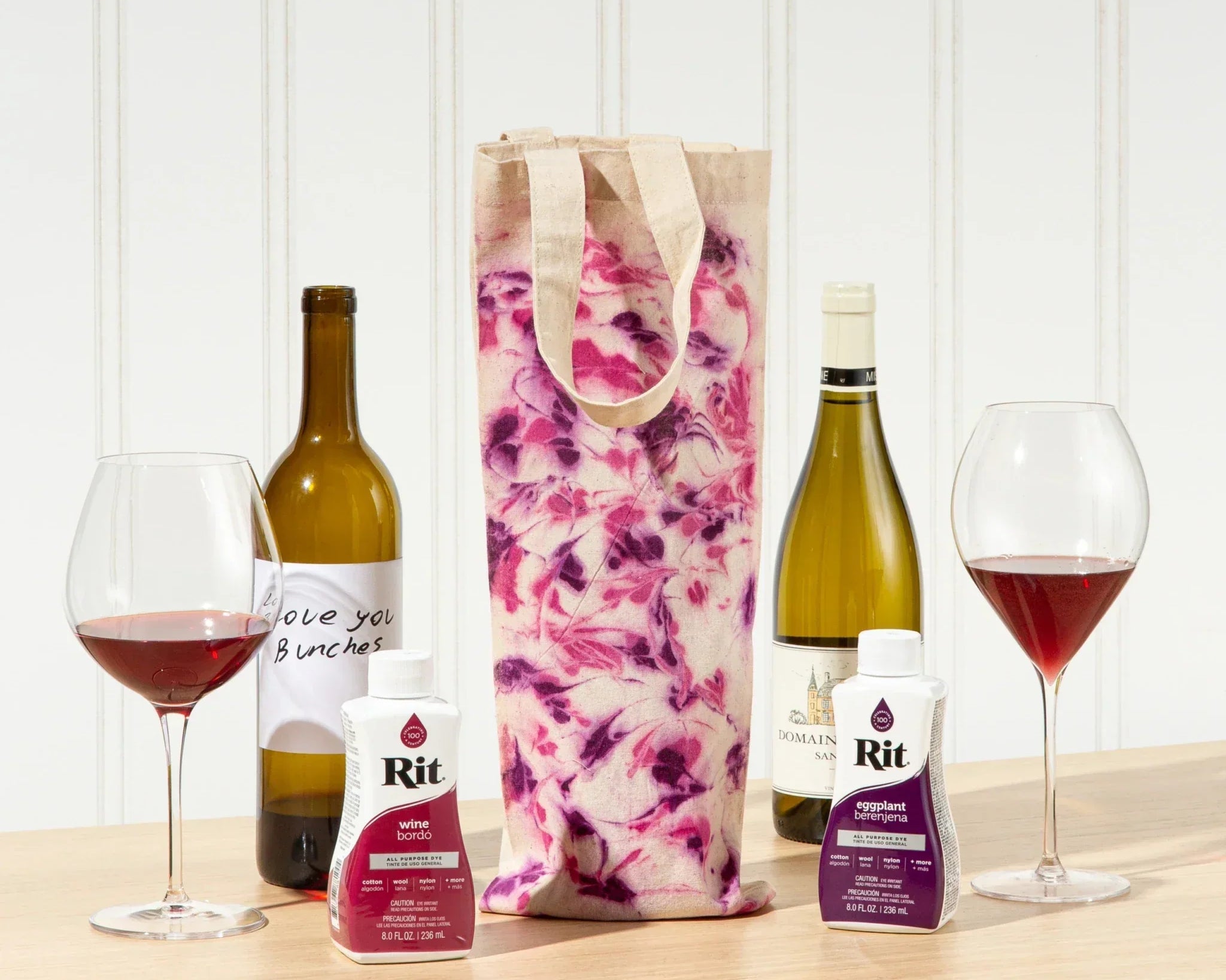 Upcycled Marbled Wine Bottle Bag