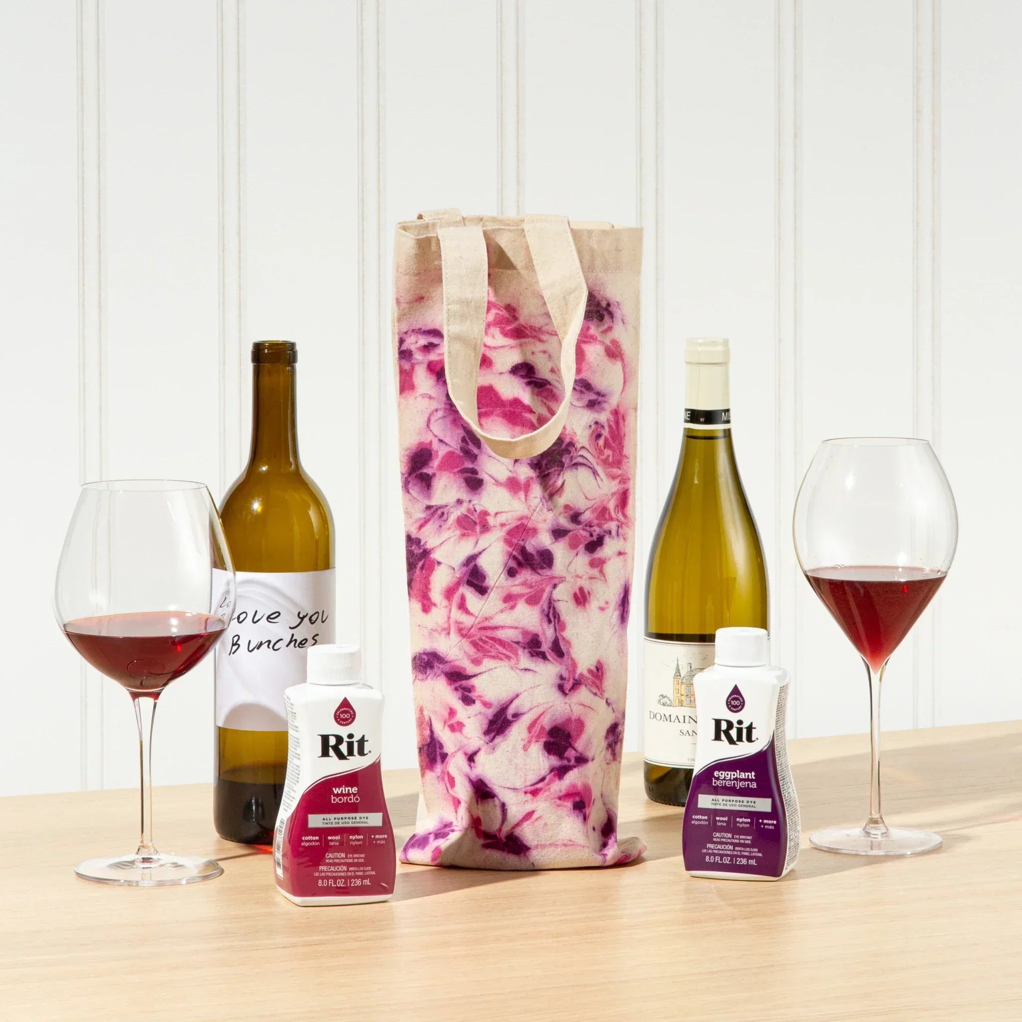 Upcycled Marbled Wine Bottle Bag