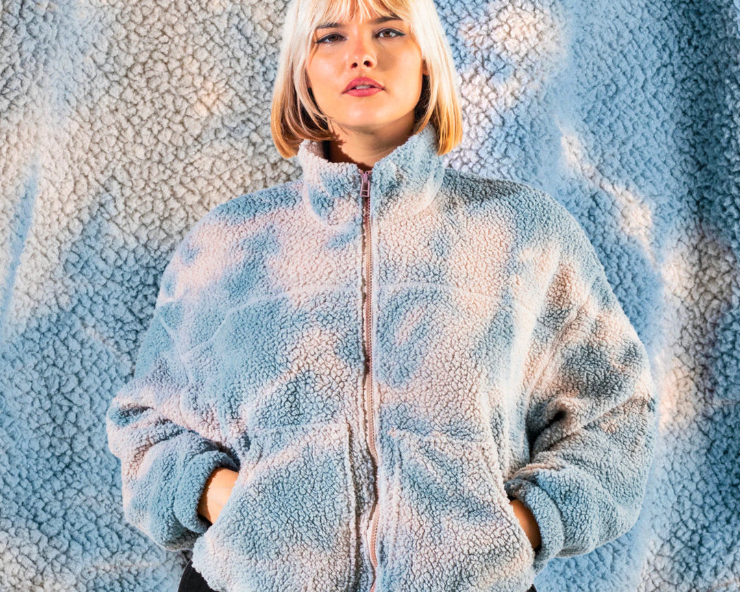 Tie Dye Sherpa Jacket